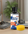 Scratch Repair Kit For Screens And Glasses With Polishing Cream Quick Fix No Fuss Application 40ml bottle with sponge on table