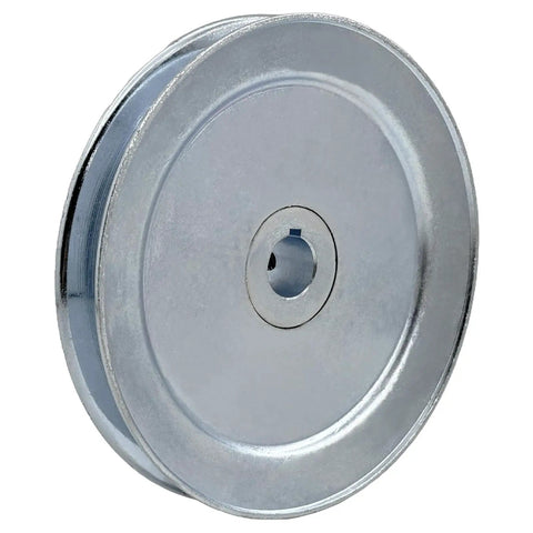 Six Inch One Groove Motor Pulley With Five Eighth Inch Bore Carbon Steel Zinc Plated For A B 5L 4L V Belts Durable High Torque Drive Pulley Replacement