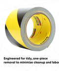 High Visibility Striped Vinyl Safety Tape For Lane And Floor Marking, Rubber Adhesive, 2 Inch By 36 Yard, 5.4 Mil roll