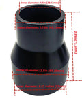 Three Piece Vacuum Adapter Kit For Wet Dry Vacuums Includes 2-1/2 In To 1-7/8 In Adapter with detailed measurements