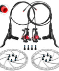Zoom Hb875E Ebike Hydraulic Disc Brake Upgrade Kit With 160mm Rotors And Pre-Bled Mineral Oil Dual Piston Calipers For Mountain Road Bikes, showing calipers, rotors, and fittings.