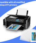 Direct To Film DTF Transfer Film Pack A4 50 Sheets 8.3 X 11.7 Inches Matte Clear PET For T Shirts And Textiles with printer