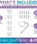 Premium Silicone Screw In Nose Pads For Eyeglasses Ultra Smooth Fit No Sweat Design Slash Redness Quick Solid 14 Mm Medium Build Five Pair Reload Pack tools and screws included for easy installation