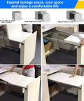 Pro Grade Full Extension Table Slide Featuring Hidden Retractable Guide Rail And Tough Aluminum Telescopic Tracks For Buttery Smooth Kitchen Countertop Upgrades Measuring Exactly 1270mm In Length in action, showing table expansion.