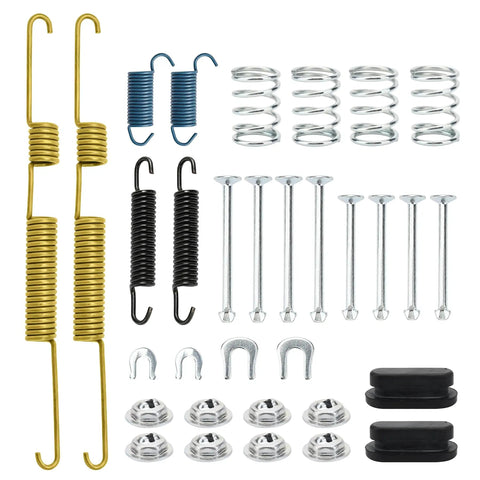 Top Notch Rear Parking Brake Hardware Kit For Toyota Camry 4Runner Pickup T100 Tacoma Tundra Fits Models From 87 Through 2011 Replaces 18K655 And WK3016 With Smooth Operation, assorted springs and clips