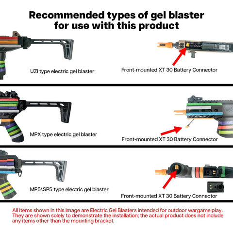 Image showing Electric Gel Blasters with Fixed Mini Stock Bracket For Gel Blaster Crafted From High Grade Nylon Rugged Yet Light