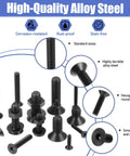 Massive Over 1500 Piece Set With All In One M2 To M5 Flat Head Hex Socket Screws Ten Point Nine Grade Alloy Steel Bolts and Nuts