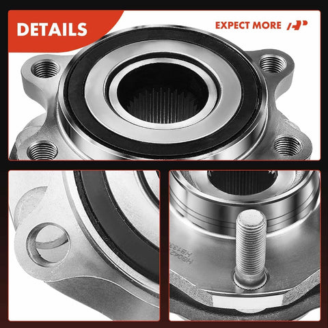 2 Pack Front Wheel Bearing And Hub Assembly Fits Nissan Rogue 2014-2023 Rogue Sport 2017-2022 Qashqai 2017-2018 5 Lug