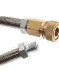 High Pressure Pump Hose Quick Connect Metal Coil Air Inflation Tube Works With Pressure Washers Compressors Plus Accessories Slick Easy Fit Fast Setup Efficient Home Garage Cleaning Tire Inflation And Fits Standard Nozzles Spot On Works Like A Charm, brass hose fitting