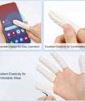 Top Notch Medium Finger Cots 480 Count Powder Free Fingertip Sleeves Touchscreen Friendly for phone operation