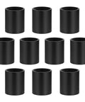 Black Three Quarter Inch Internal Thread Malleable Iron Pipe Coupling Set Of 10 For DIY Plumbing, Steam Punk Vintage Shelf Brackets