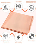 Folded Faraday Fabric Shielding Cloth Copper Nickel for EMP Protection and RF Signal Blocker on Cell Phone WiFi GPS