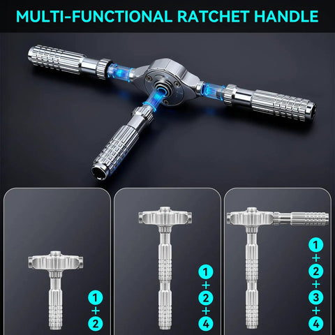 40 In 1 Precision Magnetic Ratchet Screwdriver Set With Case And 40 Bits Do-It-All Multi Bit Kit handle design