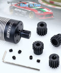 32P Hardened Steel Pinion Gear Set With Hex Key Screwdriver Built Tough For 1/8 RC Cars, 13T 14T 15T 16T 17T Teeth, 5mm Hole