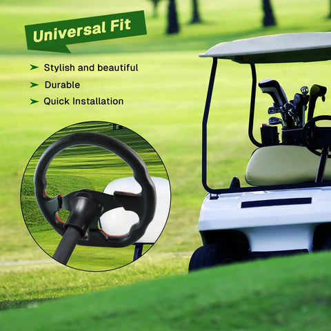 D Bottom Golf Cart Steering Wheel With Adapter For Precedent Carts Red Skid Finish Easy Install Upgrade Your Ride