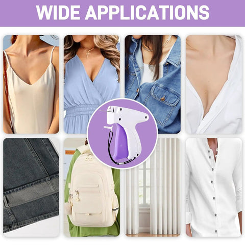 Wide application of Handheld Tagging Gun For Clothing And Quick Stitch Gun Kit for diverse fabric repairs and tagging.