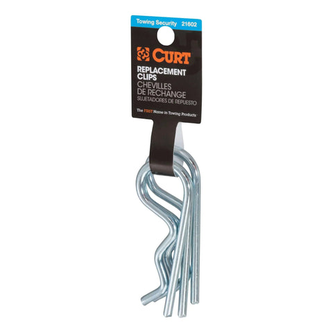Trailer Hitch Clips For One Half Inch Or Five Eighths Inch Pins Three Pack Clear Zinc Finish Durable Steel Construction Secures Hitch Pins To Trailers Fits Pins With Hole Or Grooved Attachments Easy To Use