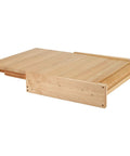 Killer Pull Out Tambour Counter Extender For 21 Inch Drawers Heavy Duty Maple Wood Sliding Cabinet Organizer, shown extended.