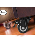 2 inch swivel caster wheels with brakes under furniture, 4 pack.