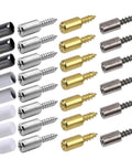 Heavy Duty Self Tapping Screws With Rubber Sleeves 40 Piece Set in assorted colors including silver, gold, and black for versatile use.