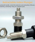 Heavy Duty Stainless Steel Spring Plunger With M12 Retractable Ball Nose Thumb Wheel and Easy Pull Knob for precision clamping