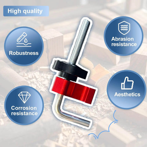 Two-Piece 90 Degree Corner Clamps For Woodworking, Premium Aluminum Alloy 5.5 By 5.5 Inch Squares shown with quality features