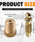 Built Heavy Duty Brake Bleeder Screws With Solid Copper Bases For Sweet Street Builds And Zero Mess Fluid Checks On Any Pro Car Caliper Race Setup, showing sizes 0.62 inch and 0.93 inch.