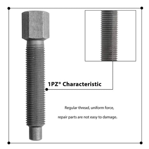 Image of a bolt for a Double Head Magneto Flywheel Puller Tool With 24Mm Right Hand And 27Mm Left Hand Threads for scooters.