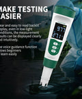 Scientist using 5 In 1 Digital PH Meter With Voice Function For Pools Spas Aquariums Hydroponics Tests PH TDS EC Temperature And Salt Waterproof Rechargeable Pen Water Quality Tester On The Go