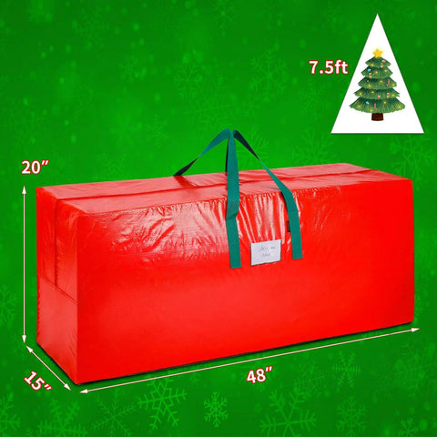 Christmas Tree Storage Bag Fits Up To Seven And A Half Foot Tree Zippered With Carry Handles Heavy Duty Durable Waterproof Material