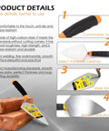 Concrete Trowel Set 2 Pcs 6 Inch Pointing And Gauging Trowels With Carbon Steel Blades And Soft Grip Handles For Masonry Repairs Patching And Smoothing details