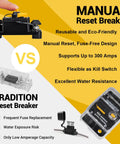 Hella Heavy Duty Built Rugged 60Amp Marine Circuit Breaker With Waterproof Sealed Cover Battery Disconnect Switch comparison image.