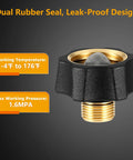 Brass and Anodized Aluminum Pressure Washer Water Inlet Fitting 3/8 NPT Male To 3/4 GHT Female Adapter Two Pack with leak-proof design
