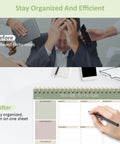 Undated Weekly To Do List Notepad 52 Large 8.5x11 Sheets Landscape Planner with hand writing, ideal for efficient task organization