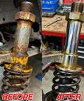 Rust Remover Spray For Metal Tools And Auto Parts Deep Penetration Rust Elimination Lubrication And Protective Coating Heavy Duty Multi Purpose Cleaner For Auto Repair Home Maintenance Industrial Equipment And Workshop Hardware Care, before after rusted bolt
