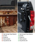 Heavy Duty 2 Inch Trailer Hitch Receiver Holder For Ball Mount Shanks And Tow Straps Locked Down With A Rock Solid Steel Build handles heavy loads in rusty and clean truck beds.