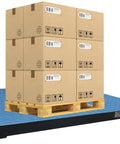 Rock Solid Boss Rig Heavy Duty Digital Floor Scale 24X24 Pallet Weighing Station 5000 Lbs Capacity with boxes on steel deck.