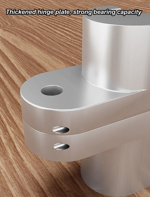 Close-up of zinc alloy concealed door hinge from Invisible Cabinet Hinges 2 Pack 180 Degree Cross Hinges for Kitchen Cabinets.