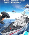 Dope RC Boat With 2.4G Remote Control And 1 To 390 Scale Twin Engine Battleship Watercraft high frequency operation on water