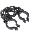 Halloween Plastic Wrist Shackles Handcuffs With Chain Links For Cosplay And Party Decor, Realistic Black 35 Inch Prop Accessory