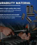 8 Piece Tap Socket Set For Quarter Inch And Three Eighths Inch Drive Adapters For Socket Wrench Fits MCTI Taps Through One Half Inch And One Eighth Inch NPT Taps Rugged Durable Build For Wide Range Of Jobs.