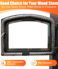 Wood stove door gasket rope, 7/8 in x 72 in, grey fiberglass, high-temperature seal