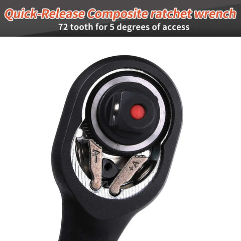Heavy Duty 3 Piece Ratcheting Wrench Set With 72 Tooth Precision Gears And Badass Ergonomic Handles Built From Heat Treated Alloy So You Can Beat Stubborn Bolts Without Cracking Your Knuckles