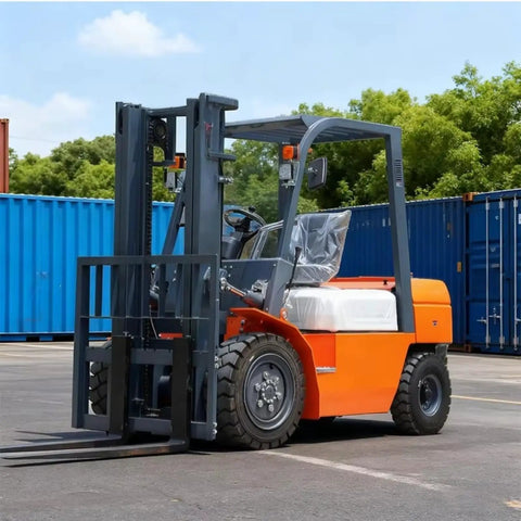 Heavy Duty Industrial Electric Pallet Jack And Forklift Truck For Warehouse Material Handling Pallet Transport Cargo Loading Factory Logistics Distribution Center Operations And Efficient Cargo Moves, orange outdoor forklift