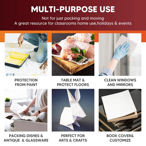 15 By 12 Inch Packing Paper Sheets For Moving 80 Sheets Newsprint Paper For Moving Boxes Easy Tear Wrap, multipurpose use