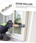 Installer fitting Quiet Glass Door Sliding Roller Wheel Set With Silent Bearing Pulleys For Frameless Shower Bifold Doors