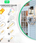 All Weather Outdoor Wall Lantern Built Tough For Rain Or Shine Weather Resistant Rock Solid Waterproof Rust Proof Exterior Sconce Lamp For Front Porch with E26 base bulbs.