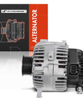 Premium 12V High Output Alternator For Hyundai And Kia V6 2.7L Engines With 6 Groove Pulley front view with packaging