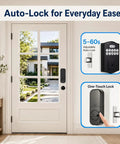 Slick Keyless Entry Door Lock With Keypad Electronic Deadbolt for front door, featuring auto-lock mode and keypad access.