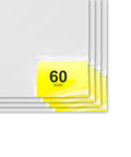 Heavy Duty 36x26 Inch White Disposable Mat With 60 Layer Pads, Case Of 4, Adhesive Coating, Numbered Tabs, Ideal Cleanroom Matting